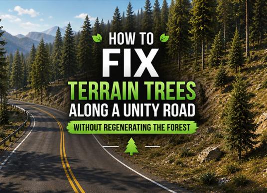 How to Fix Terrain Trees Along a Unity Road Without Regenerating the Forest
